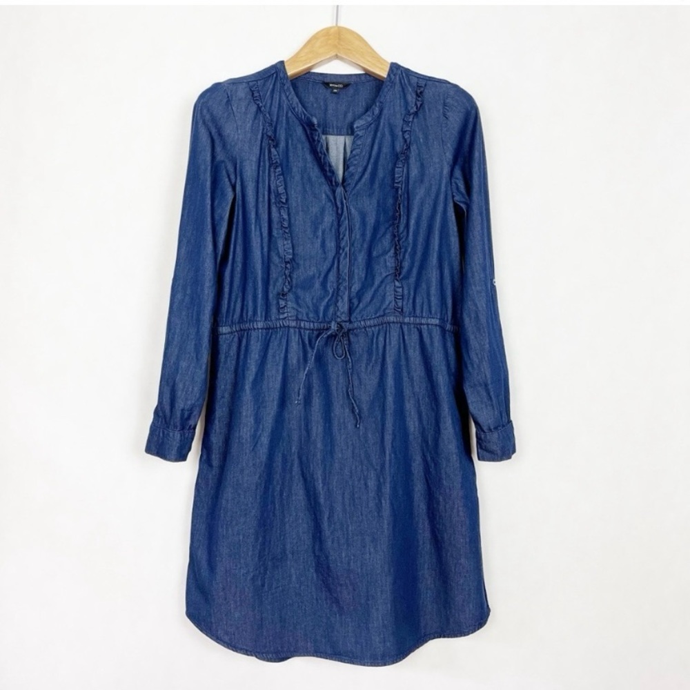 RW&CO. Women’s Denim Long Sleeve Shirt Dress